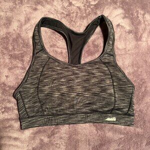 Black & Grey racerback support Sports Bra | Size Small
